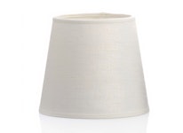 Lampshade in off-white linen, 20 cm