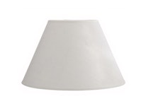Lampskärmar i benvitt linne, diameter nedtill: 20 cm, diameter, upptill: 10 cm, höjd: 12,5 cm