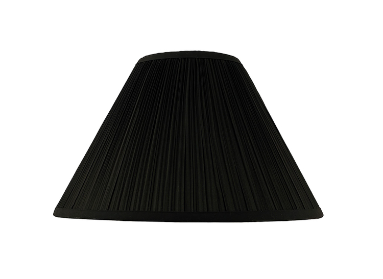 Lampshade, round, 42 cm, black, polyester