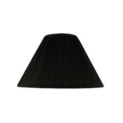 Lampskärm, rund, 42 cm, svart, polyester