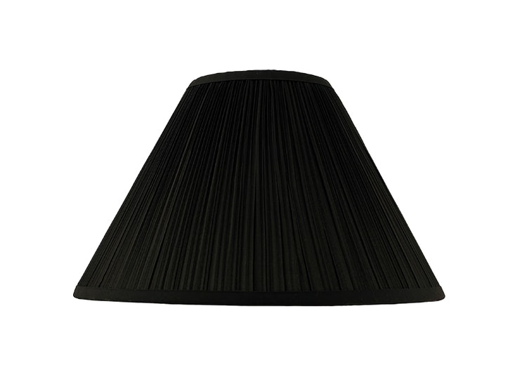 Lampshade, round, 35 cm, black, polyester