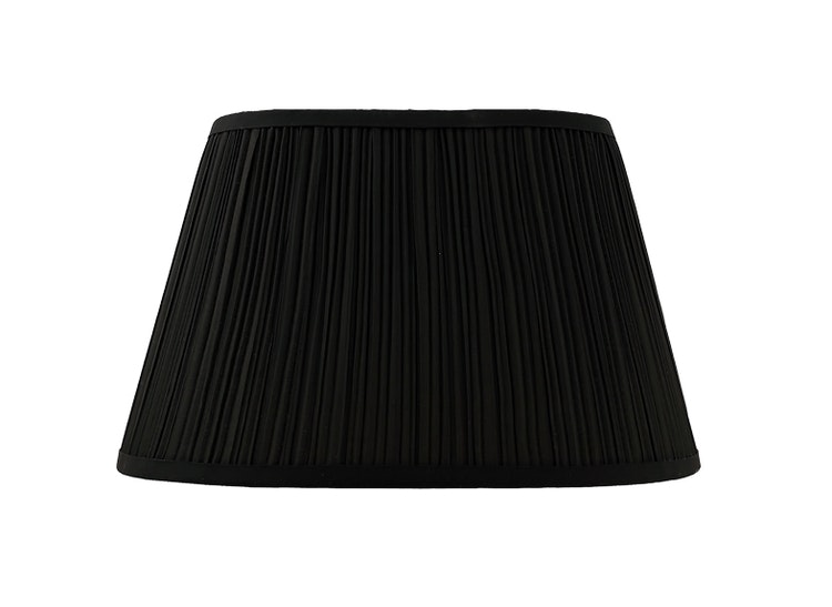 Lampshade, oval 33 cm, black, polyester