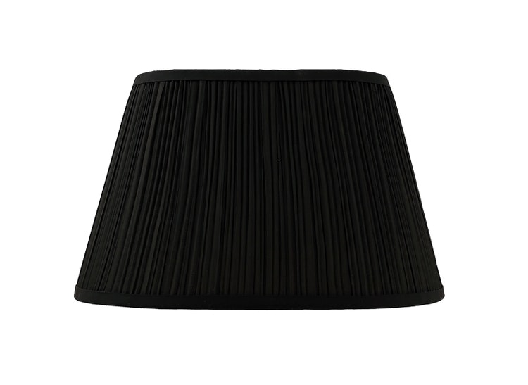 Lampshade, oval, 45 cm, black, polyester