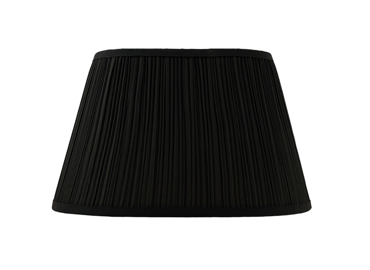 Lampskärm, oval, 50 cm, svart, polyester