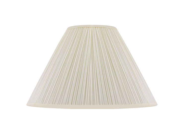 Lampskärm, rund, 42 cm, vit, polyester