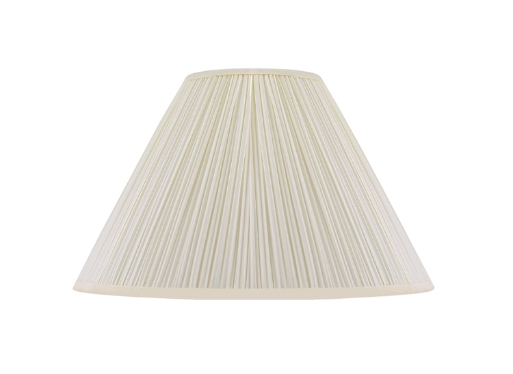 Lampskärm, rund, 45 cm, vit, polyester