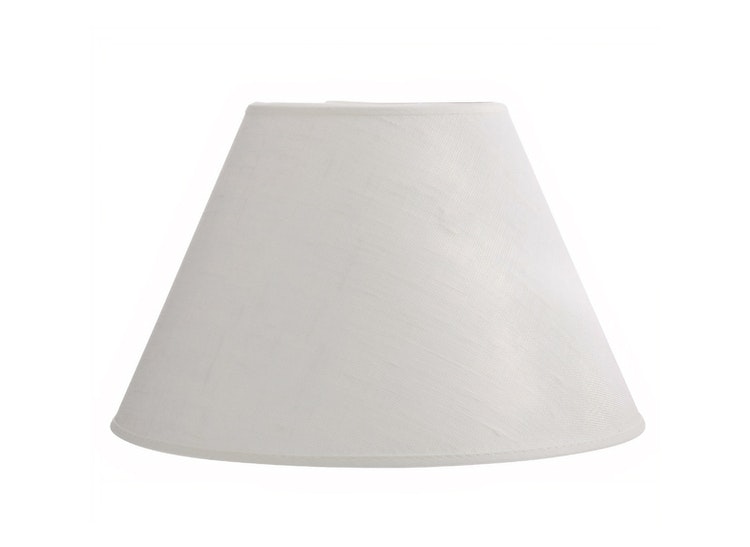 Lampshade, round, linen, off-white, 25 cm in diameter