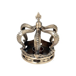 Royal crown for tealights in brass, 19 cm