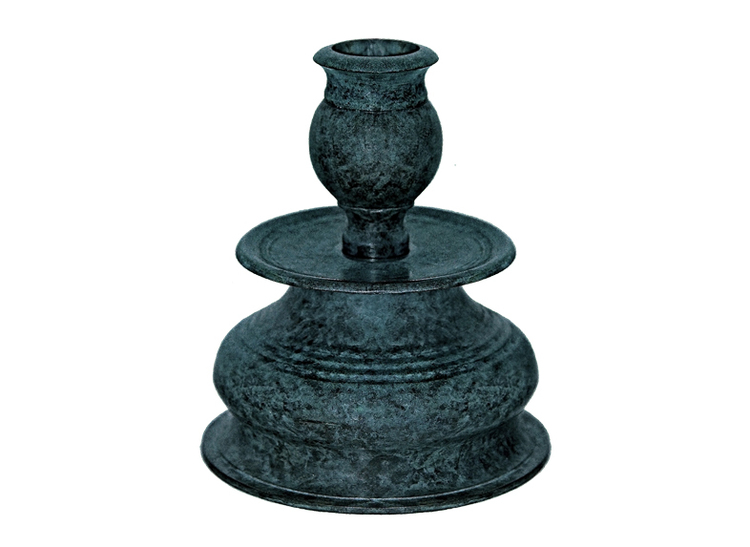 Candlestick, bronzed, baroque, replica from the ship Wasa