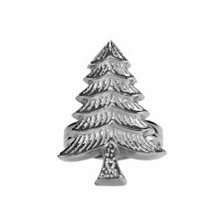Serviettenring mit Weihnachtsbaum aus vernickeltem Aluminium