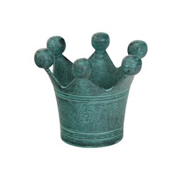 Napkin ring in bronzed brass in the form of a royal crown