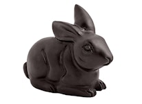 Kanin i brons, sittande, 9 cm, brun, blank