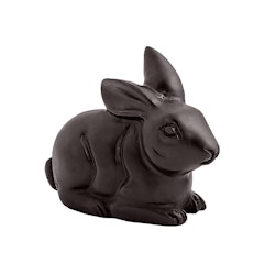 Hase in Bronze, sitzend, 9 cm, braun, glänzend