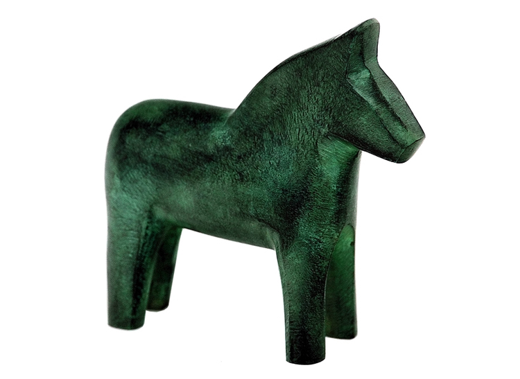 Swedish Dala horse in bronze