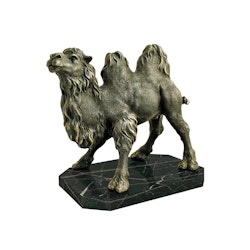 Kamel i brons, 25 cm, brunpatinerad