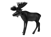 Moose in brass, black matt lacquered, in bronze