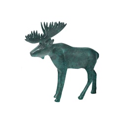 Moose in green patinated aluminum