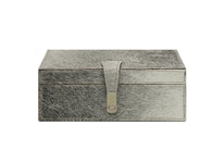 Box, pälsklädd med inredning i velour,  19,5 cm x 7,5 cm x 11 cm