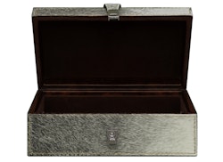 Box, pälsklädd med inredning i velour,  19,5 cm x 7,5 cm x 11 cm