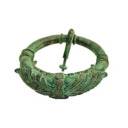 Door knocker, 20 cm, antique green, bronze