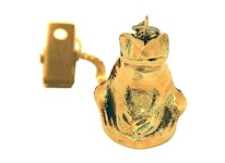 Frog for tablecloth, brass, 4 pcs