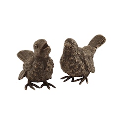 Small pair of birds made of bronze