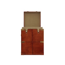 Große Aufbewahrungsbox / Sideboard aus Leder mit Innenschublade
