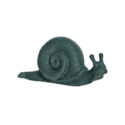 Snail, larger, 26 cm, made of patinated aluminum