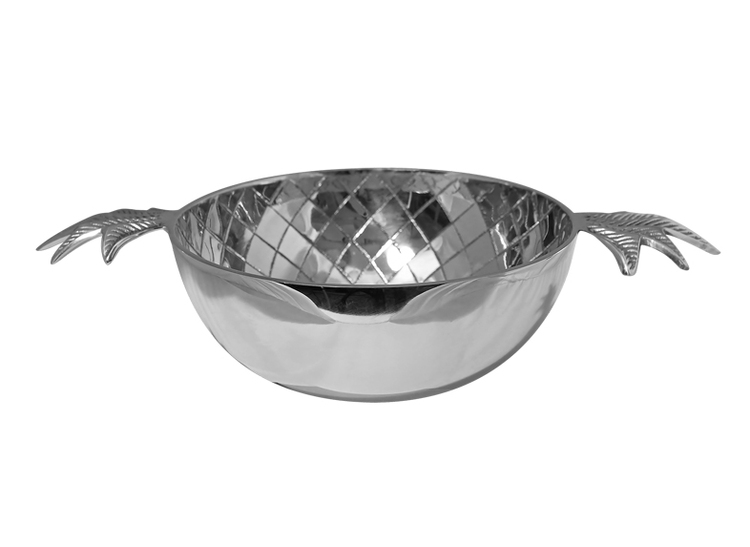 Bowl, pineapple, large, nickel-plated aluminum, Mr Fredrik