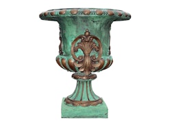 Großer Topf im klassischen Stil 75 cm hoch, in Bronze, mit grüner Patinierung, von Mr Fredrik