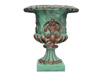 Stor kruka i klassisk stil 75 cm hög, i brons, med grönpatinering, från Mr Fredrik