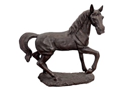 Horse in bronze, 115 cm, standing on a plate