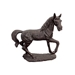 Pferd in Bronze, 115 cm, auf einem Teller stehend