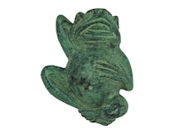 Frog, on back, in bronze, 12 cm