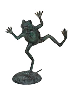Grenouille fontaine en bronze, 40 cm "Funny frog" de Mr Fredrik