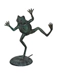 Fountain frog in bronze, 40 cm &quot;Funny frog&quot; from Mr Fredrik