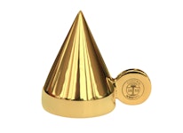 Lighter in the shape of a cone, made of solid brass from Gusums Messing
