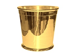 Champagne cooler, flower pot in brass plated with silver