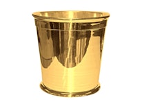 Champagne cooler, flower pot in brass plated with silver
