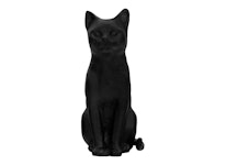 Katt, sittande, 22 cm, svart, gjord i aluminium