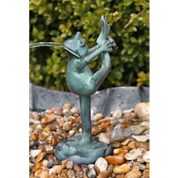 Mr Fredrik fountain package with fountain frog in bronze standing 21 cm incl. pump, hose, incl. shipping