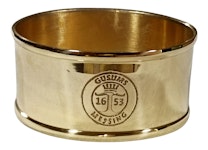 Napkin ring in brass, oval, Gusums Messing
