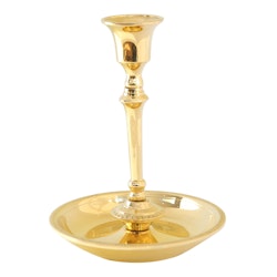 Brass candlestick that can be made into a tall or low candlestick