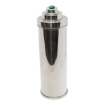 Cocktail shaker in pewter, in strict 30s-inspired design with malachite stone in the top from Munka Sweden