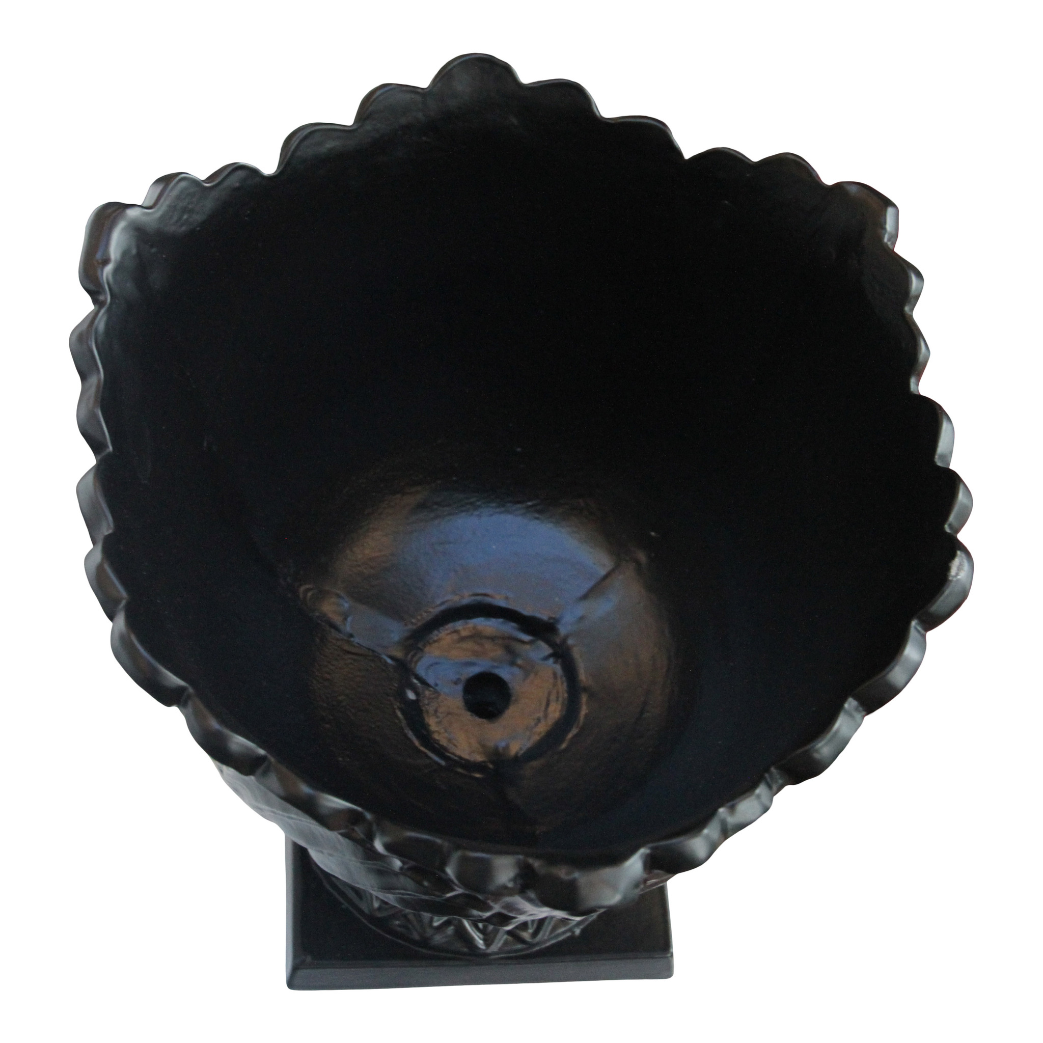 Stor kruka i aluminum, svart, höjd 41 cm och diameter 39 cm, från Mr Fredrik