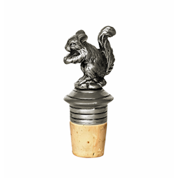 Bottle cap in the shape of a squirrel in lead-free pewter from Munka Sweden