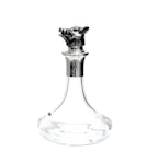 Decanter in glass with boar&#39;s head in pewter as a cork from Munka Sweden