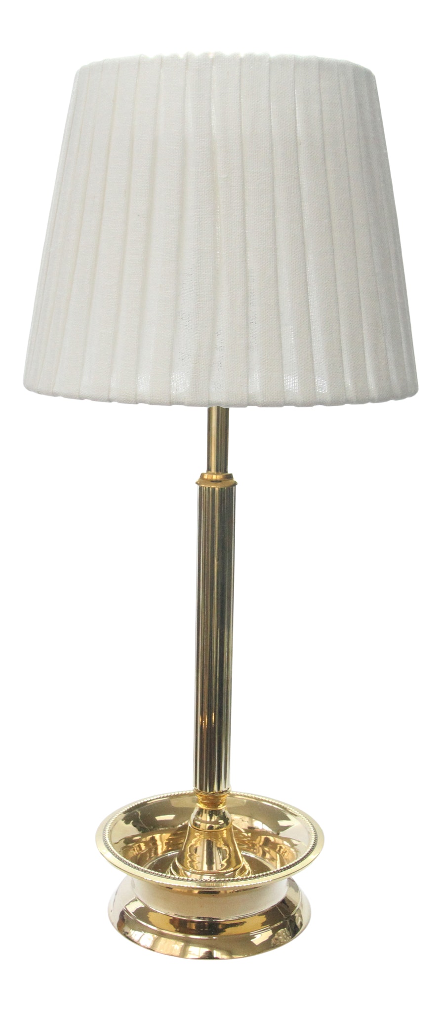 Brass lamp including screen