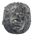 Fountain for wall with cherub face black