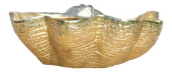 Champagne/wine coolerfor and seafood platter, in the shape of larger seashells, YELLOW PLATED